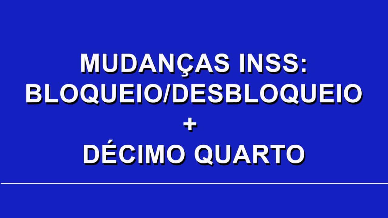 Mudanças inss