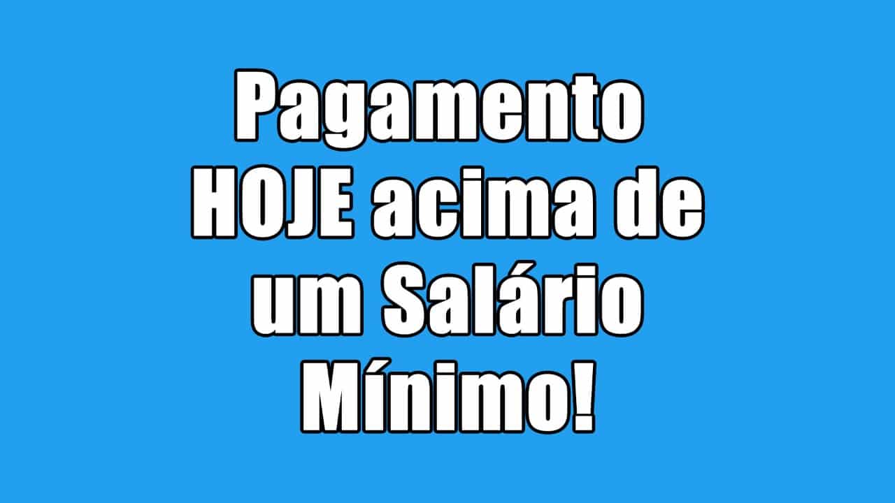 Pagamento hoje