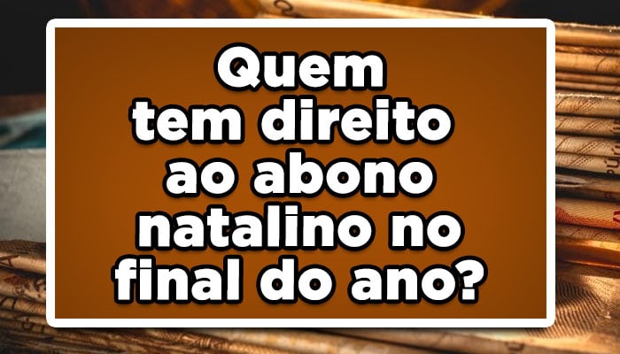 Quem tem direito ao abono natalino no final do ano?
