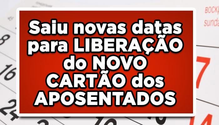 Novo cartão para os aposentados