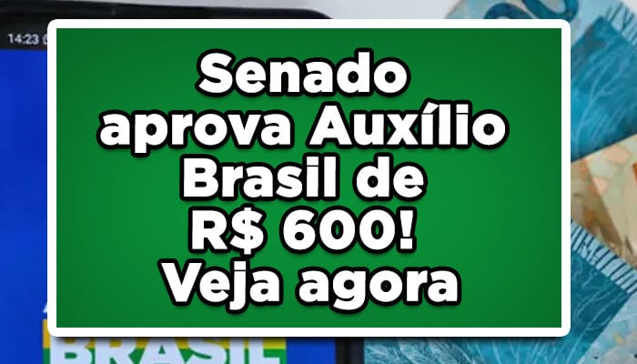 Senado aprova Auxílio Brasil de R$ 600! Veja agora
