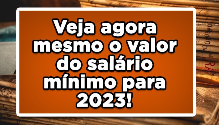 Veja agora mesmo o valor do salário mínimo para 2023!