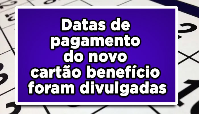 Novo cartão benefício INSS