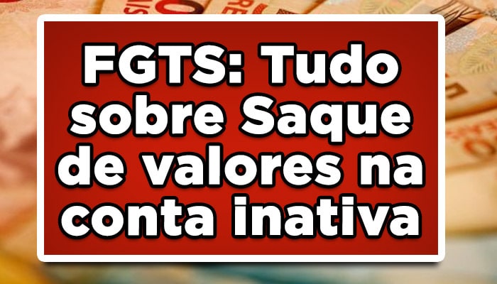 FGTS saque conta inativa
