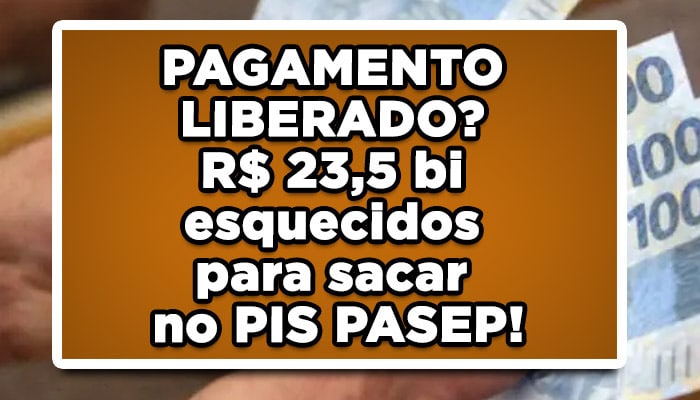 PAGAMENTO LIBERADO? R$ 23,5 bi esquecidos para sacar no PIS PASEP ; veja como consultar e saque
