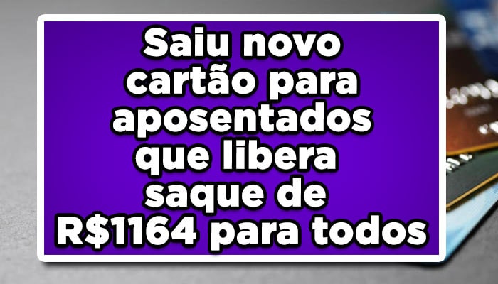 Novo cartão para aposentados