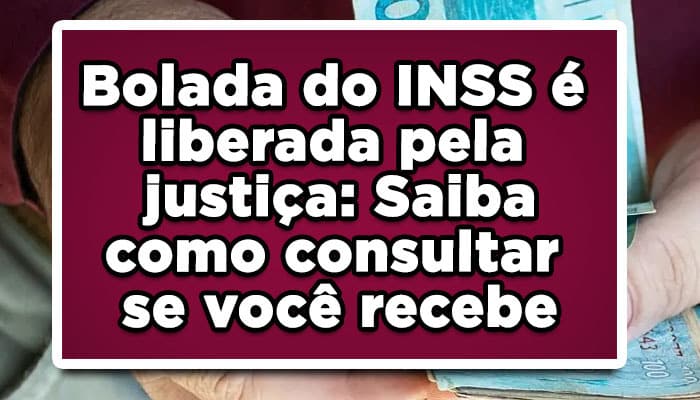 Bolada do INSS é liberada pela justiça: Saiba como consultar se você recebe