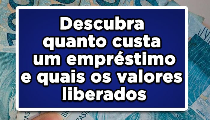 Descubra quanto custa um empréstimo e quais os valores liberados
