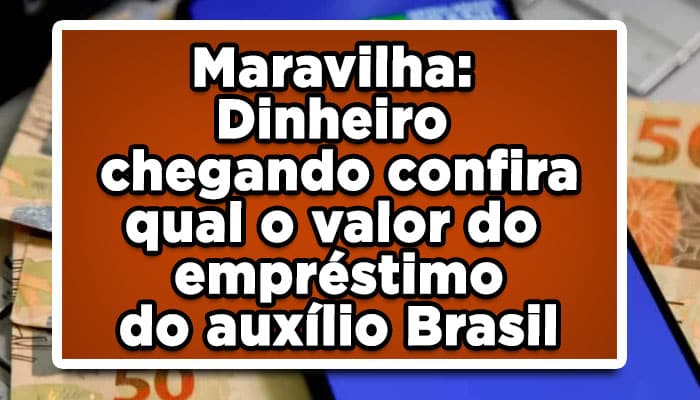 Maravilha: Dinheiro chegando confira qual o valor do empréstimo do auxílio Brasil
