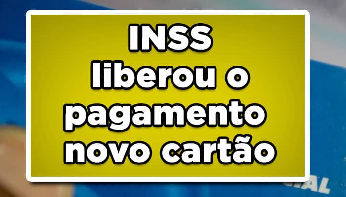 Novo cartão INSS