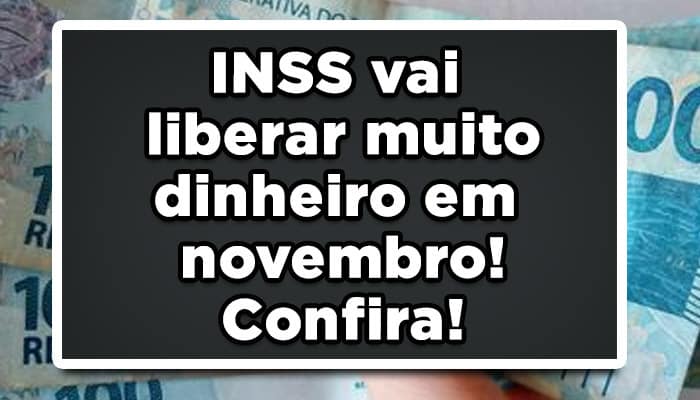 INSS vai liberar muito dinheiro em novembro! Confira!