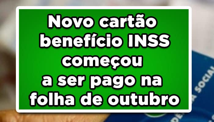 novo cartão benefício liberado