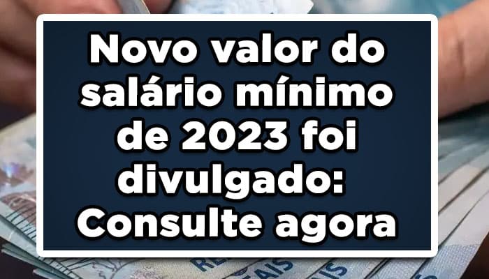 novo valor do salário mínimo de 2023