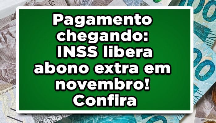 Pagamento chegando: INSS libera abono extra em novembro! Confira