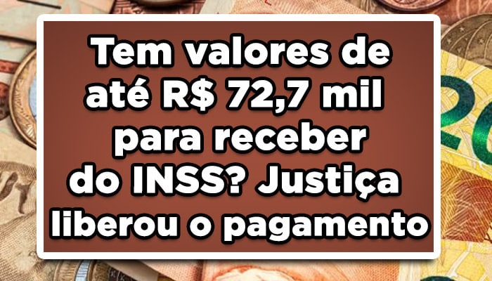 Tem valores de até R$ 72,7 mil para receber do INSS? Justiça liberou o pagamento