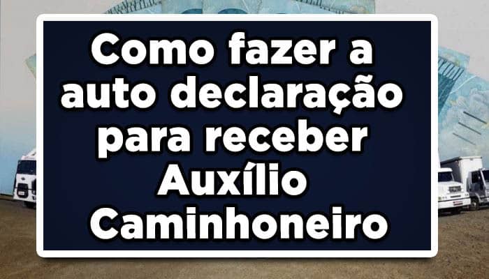 Como fazer a auto declaração para receber Auxílio Caminhoneiro, confira!