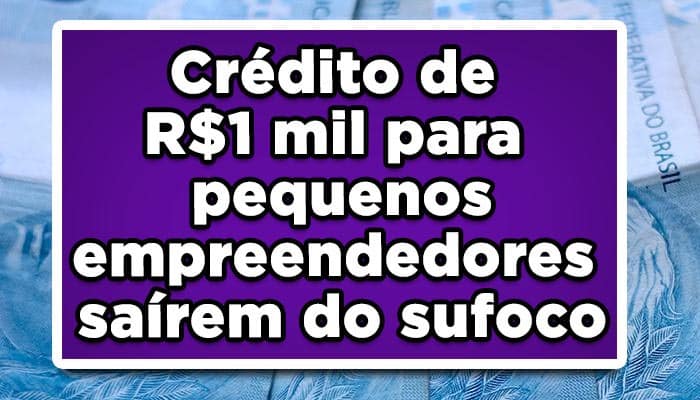 Crédito de R$1 mil para pequenos empreendedores saírem do sufoco; Veja como solicitar