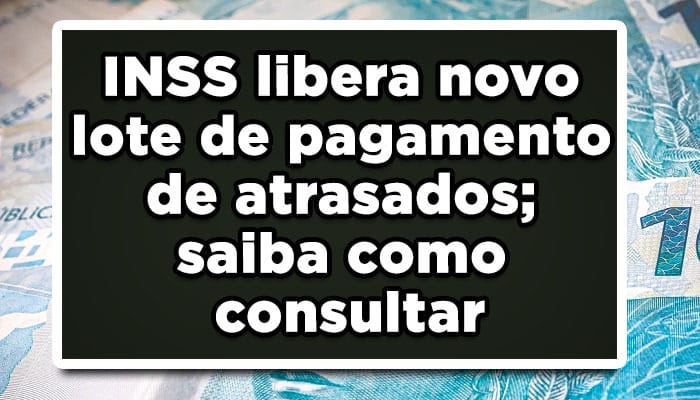 INSS libera novo lote de pagamento de atrasados; Saiba como consultar