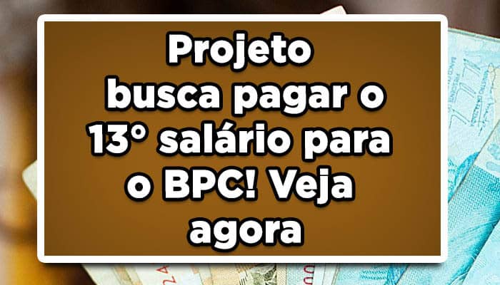 Projeto busca pagar o 13º salário para bpc