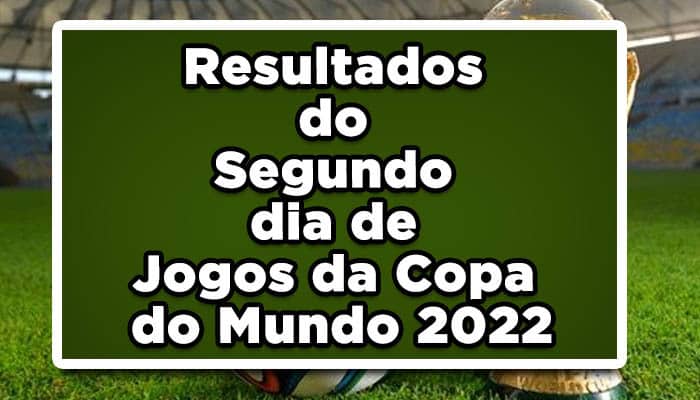 Resultados do Segundo dia de Jogos da Copa do Mundo 2022