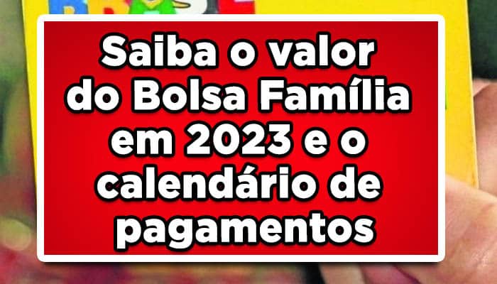 Entenda qual será o valor do bolsa família 2023