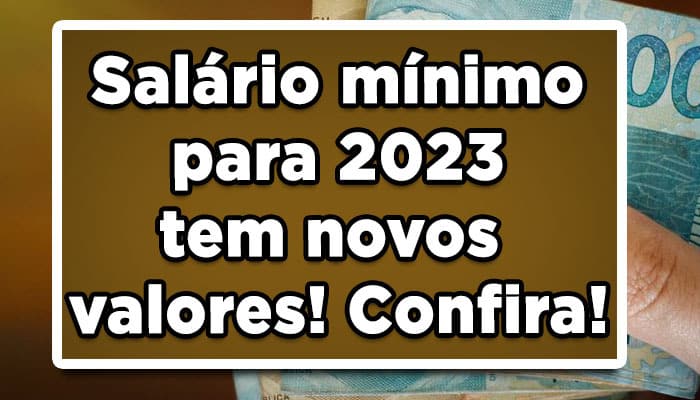 Salário mínimo para 2023 tem novos valores! Confira!
