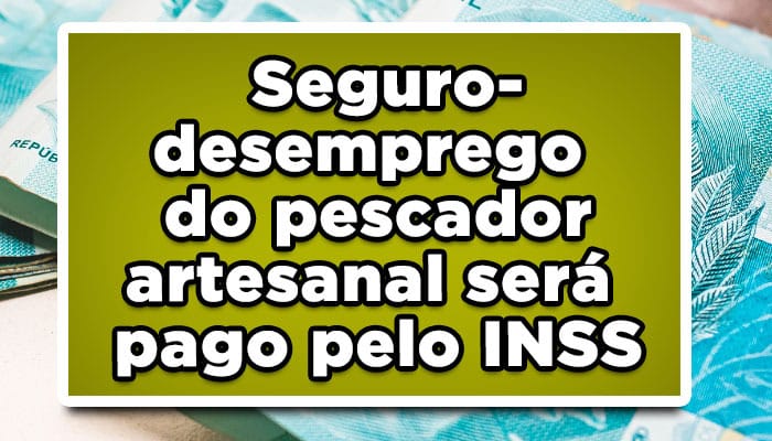 Seguro-desemprego do pescador artesanal será pago pelo INSS