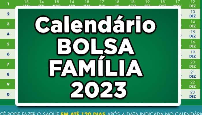 Calendário BOLSA FAMÍLIA 2023
