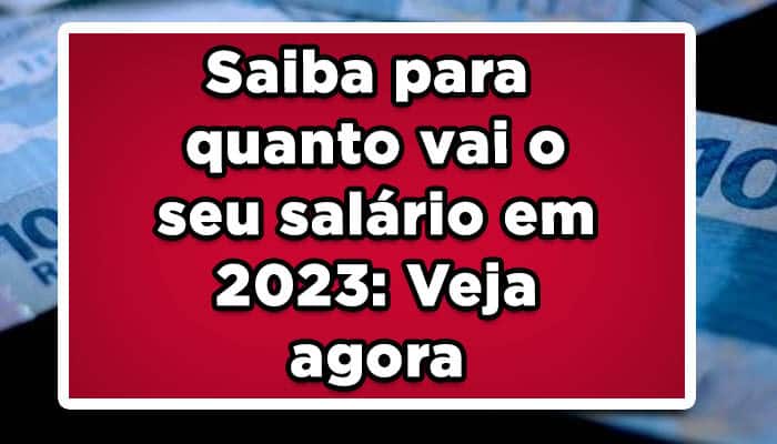Saiba para quanto vai o seu salário em 2023: Veja agora