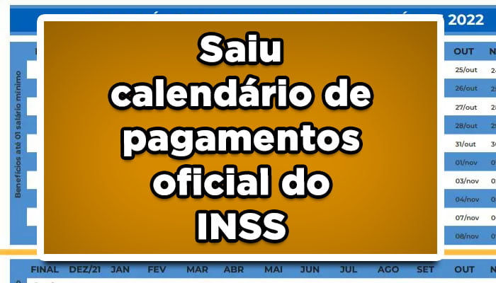 Saiu calendário de pagamentos oficial do INSS