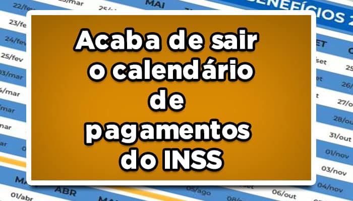 datas de pagamento inss
