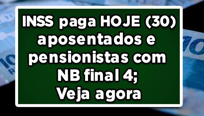 salário do INSS 2023 pago dia 30 para quem recebe um salário mínimo
