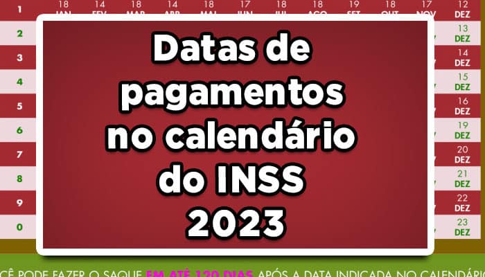 datas de pagamento do INSS
