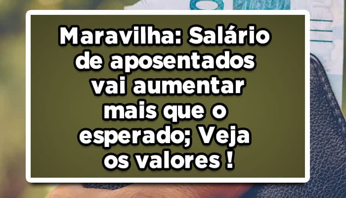 salário aposentados