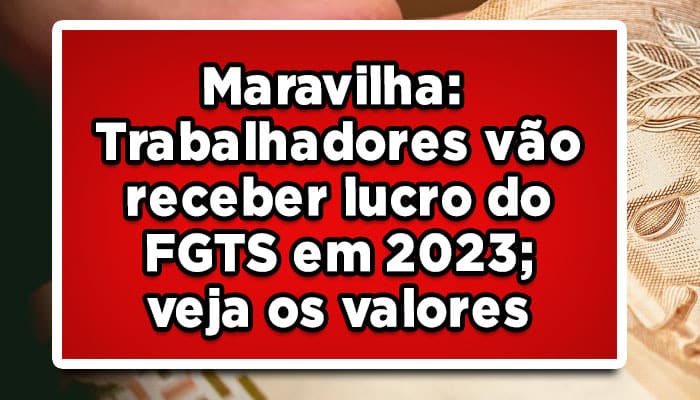 Trabalhadores lucro do fgts em 2023