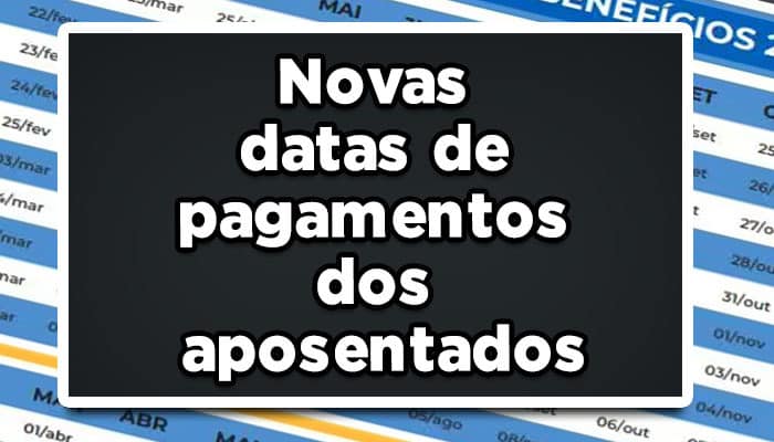 datas de pagamentos