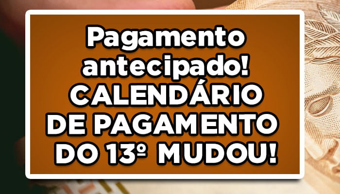 calendário pagamento 13º salário inss