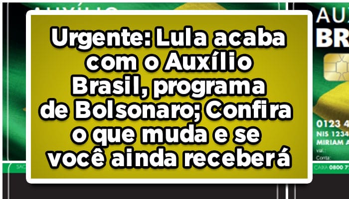 Veja a suspensão do auxílio brasil