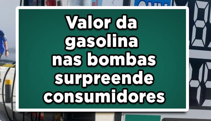 Valor da gasolina aumenta