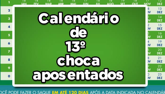 Calendário 13° salário
