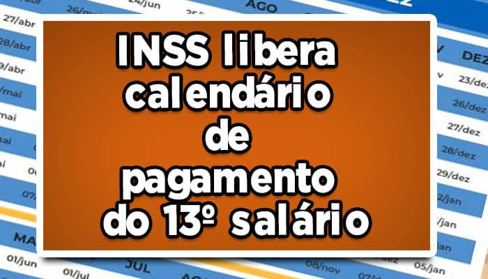 Calendário 13º salário INSS