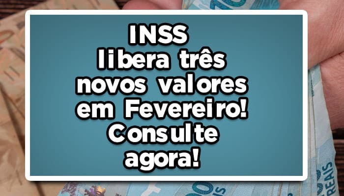 INSS libera três novos valores em Fevereiro! Consulte agora!