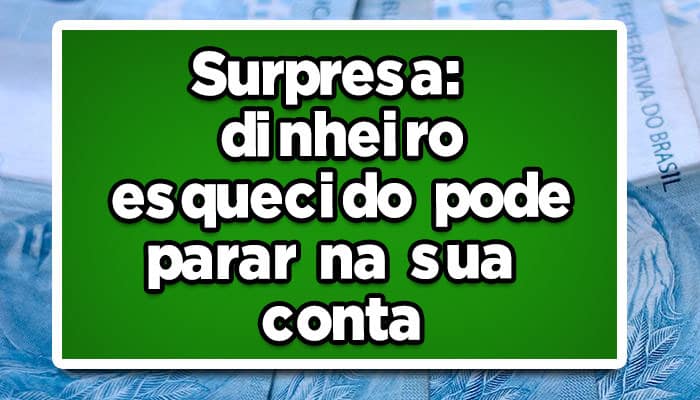 dinheiro esquecido