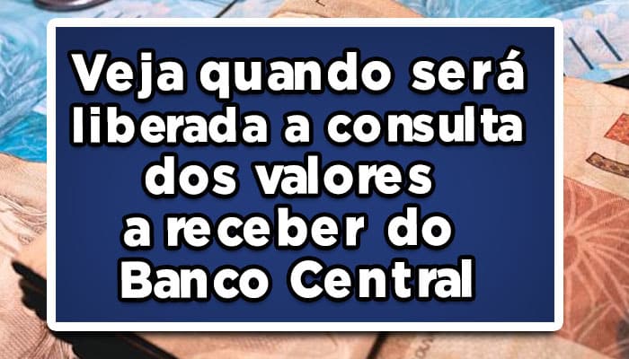 Valor a receber do Banco Central