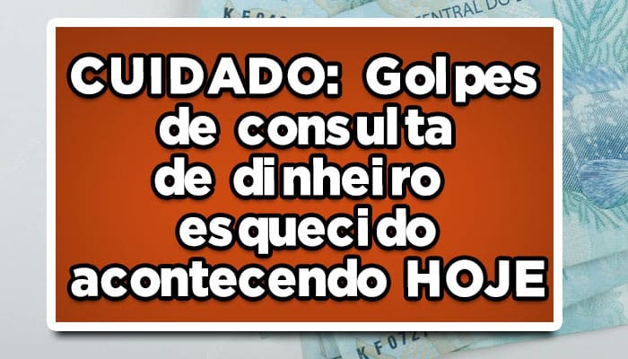 Golpes de consulta de dinheiro esquecido