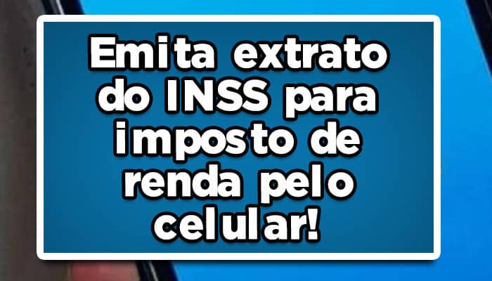 Emita extrato do INSS para imposto de renda pelo celular! Veja como!