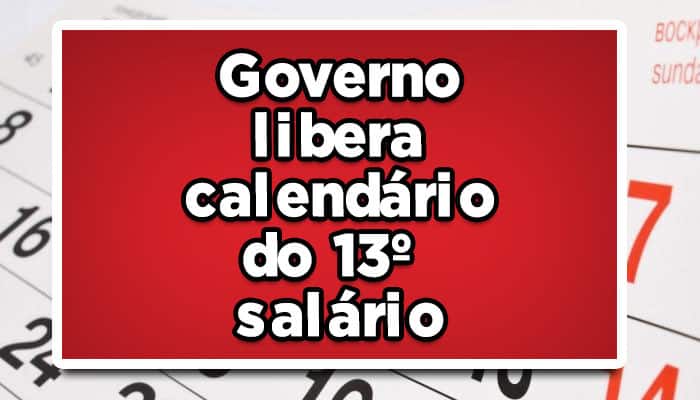 calendário do décimo terceiro salário