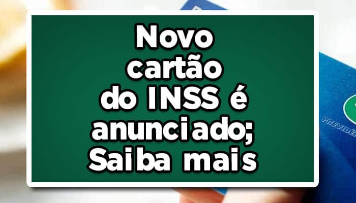 novo cartão inss