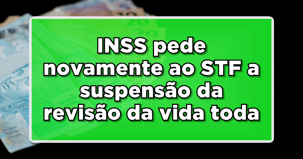 O Instituto Nacional do Seguro Social (INSS) solicitou ao Supremo Tribunal Federal (STF) novamente a suspensão de todas as ações judiciais que tratam da Revisão da Vida Toda. Em fevereiro, então a Previdência Social já havia feito o mesmo pedido, que foi negado pelo ministro Alexandre de Moraes, que deu prazo de dez dias para apresentação de um cronograma para atender a judicialização.