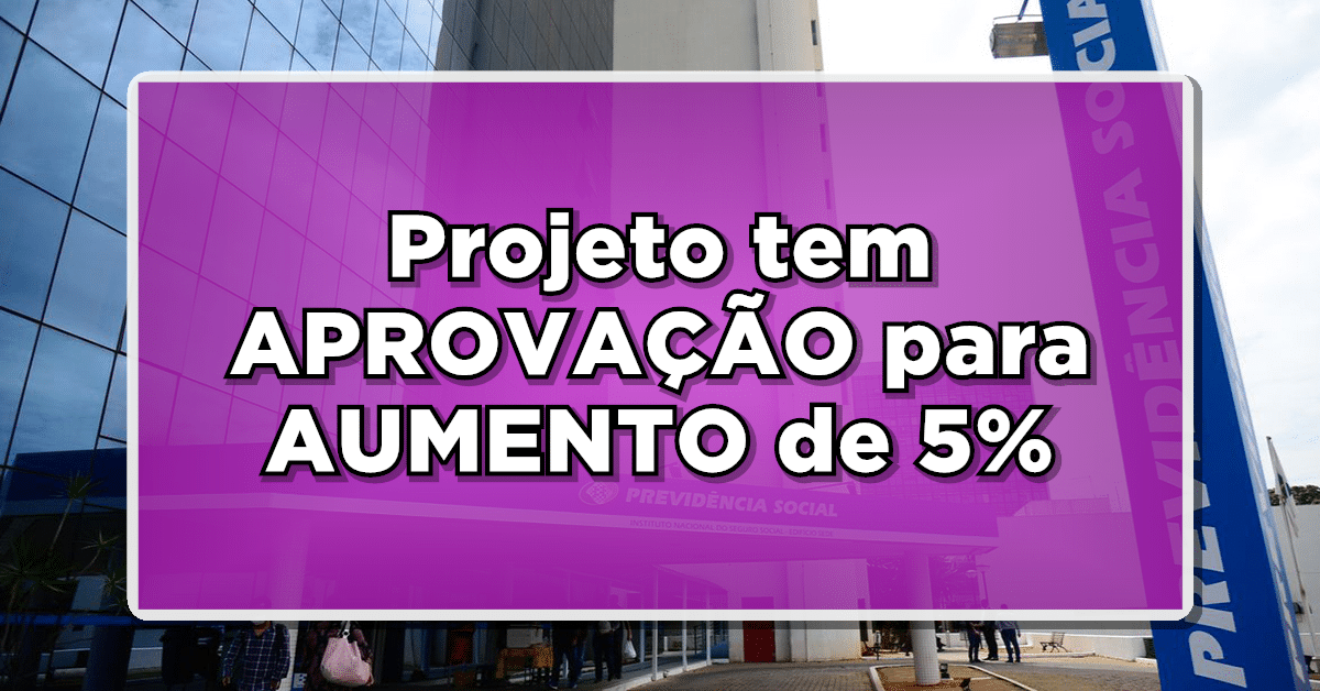 5% aumento aposentadoria